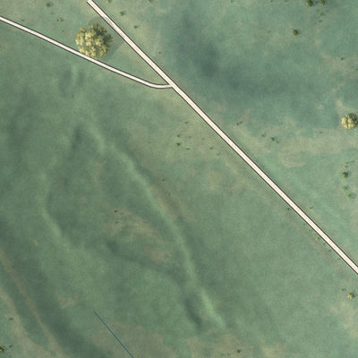 Second close-up of the map of McMullen, Alabama print showing more streets and buildings