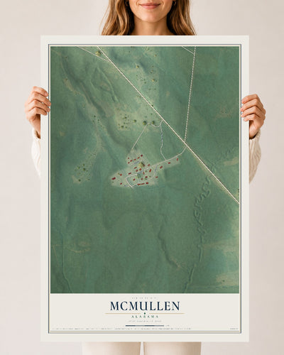 Map of McMullen, Alabama, 24 x 36 inch unframed archival matte print