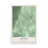Map of Mentone, Alabama, 12 x 18 inch unframed archival matte print