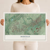 Map of Midfield, Alabama, 12 x 18 inch unframed archival matte print