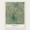 Monrovia, Alabama map print, the full design