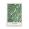 Map of Oneonta, Alabama, 12 x 18 inch unframed archival matte print