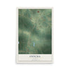 Map of Onycha, Alabama, 12 x 18 inch unframed archival matte print