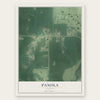 Panola, Alabama map print, the full design