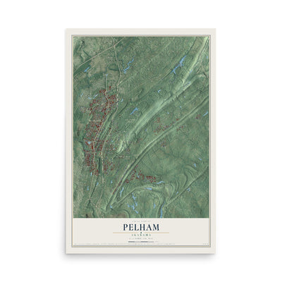 Map of Pelham, Alabama, 12 x 18 inch unframed archival matte print
