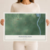 Map of Pennington, Alabama, 12 x 18 inch unframed archival matte print