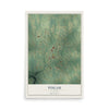 Map of Pisgah, Alabama, 12 x 18 inch unframed archival matte print