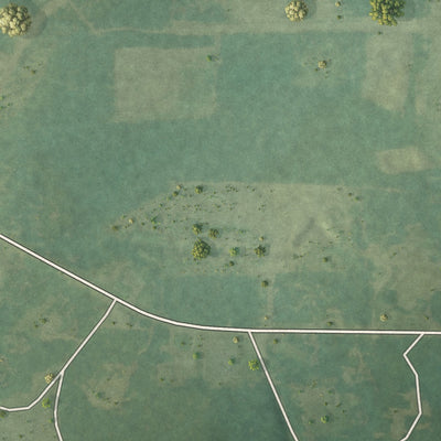 Second close-up of the map of Pollard, Alabama print showing more streets and buildings