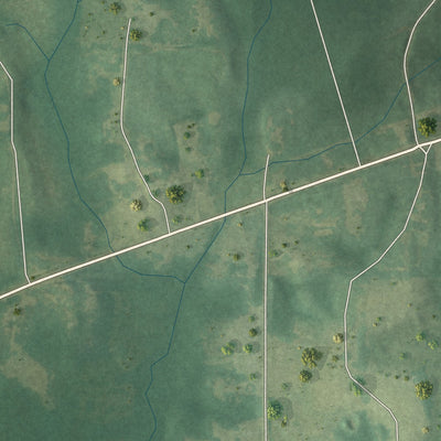 Second close-up of the map of Providence, Alabama print showing more streets and buildings