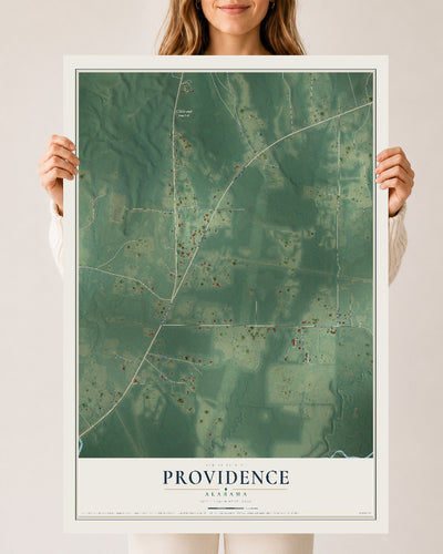 Map of Providence, Alabama, 24 x 36 inch unframed archival matte print