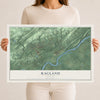 Map of Ragland, Alabama, 12 x 18 inch unframed archival matte print