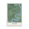 Map of Riverside, Alabama, 12 x 18 inch unframed archival matte print