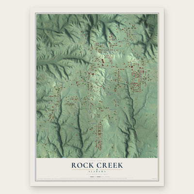 Rock Creek, Alabama map print, the full design