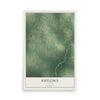 Map of Rutledge, Alabama, 12 x 18 inch unframed archival matte print