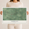 Map of Sardis City, Alabama, 12 x 18 inch unframed archival matte print