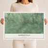 Map of Somerville, Alabama, 12 x 18 inch unframed archival matte print