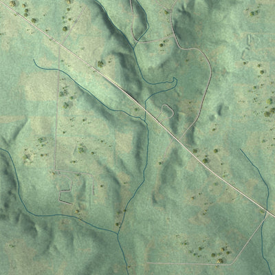 Second close-up of the map of Somerville, Alabama print showing more streets and buildings