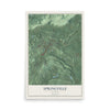 Map of Springville, Alabama, 12 x 18 inch unframed archival matte print