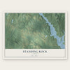 Standing Rock, Alabama map print, the full design