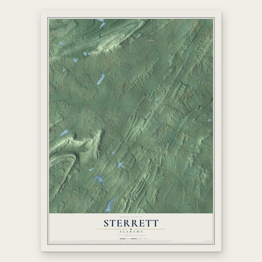 Sterrett, Alabama map print, the full design