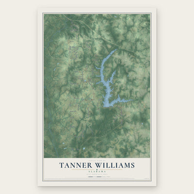 Tanner Williams, Alabama map print, the full design