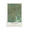 Map of Town Creek, Alabama, 12 x 18 inch unframed archival matte print