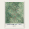 Underwood-Petersville, Alabama map print, the full design