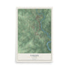 Map of Valley, Alabama, 12 x 18 inch unframed archival matte print