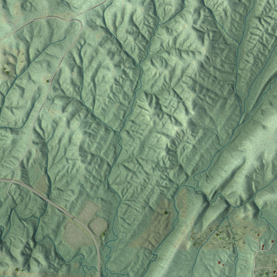 Close-up of the map of Vance, Alabama print showing street and building detail