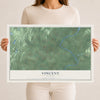 Map of Vincent, Alabama, 12 x 18 inch unframed archival matte print