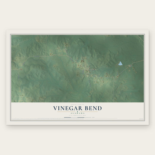 Vinegar Bend, Alabama map print, the full design