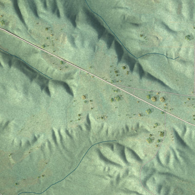 Second close-up of the map of Walnut Grove, Alabama print showing more streets and buildings
