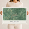 Map of West Blocton, Alabama, 12 x 18 inch unframed archival matte print
