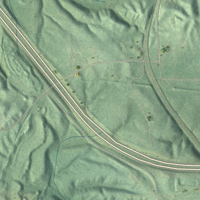 Second close-up of the map of West Jefferson, Alabama print showing more streets and buildings