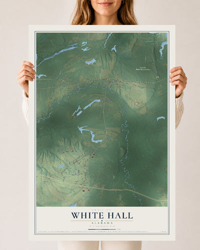 Map of White Hall, Alabama, 24 x 36 inch unframed archival matte print