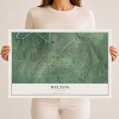 Map of Wilton, Alabama, 12 x 18 inch unframed archival matte print