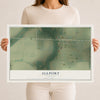Map of Allport, Arkansas, 12 x 18 inch unframed archival matte print