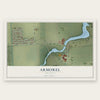 Armorel, Arkansas map print, the full design