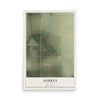 Map of Aubrey, Arkansas, 12 x 18 inch unframed archival matte print