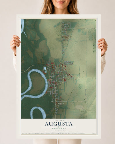 Map of Augusta, Arkansas, 24 x 36 inch unframed archival matte print