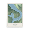 Map of Beaver, Arkansas, 12 x 18 inch unframed archival matte print