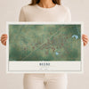 Map of Beebe, Arkansas, 12 x 18 inch unframed archival matte print
