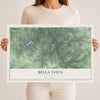 Map of Bella Vista, Arkansas, 12 x 18 inch unframed archival matte print