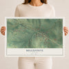 Map of Bellefonte, Arkansas, 12 x 18 inch unframed archival matte print