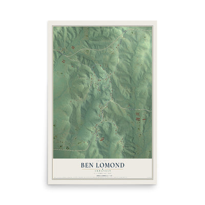 Map of Ben Lomond, Arkansas, 12 x 18 inch unframed archival matte print