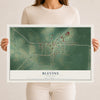 Map of Blevins, Arkansas, 12 x 18 inch unframed archival matte print