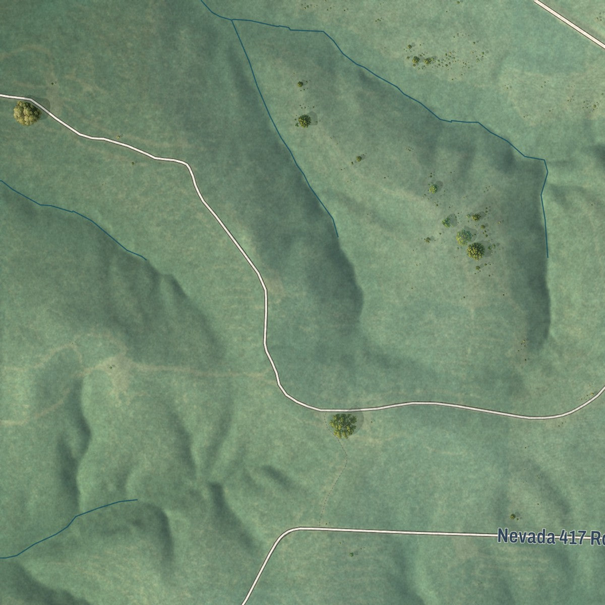 Second close-up of the map of Bluff City, Arkansas print showing more streets and buildings