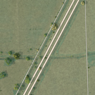Close-up of the map of Burdette, Arkansas print showing street and building detail