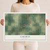 Map of Caraway, Arkansas, 12 x 18 inch unframed archival matte print