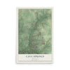 Map of Cave Springs, Arkansas, 12 x 18 inch unframed archival matte print